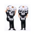 thumbnail image 4 of SUNSIOM Costumes de Squelette d'Halloween Noir Sans Manches Costume de Jeu de Rôle pour Enfants Adultes, 4 of 9