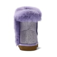 thumbnail image 5 of Kushyshoo Purple Girls Snow Boots Warm Faux Fur Lined Glitter Strap Winter Shoes Lightweight with Hook-and-loop Size 13M, 5 of 6