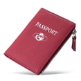 thumbnail image 1 of Porta Pasaporte de Cuero Genuino con Bloqueo RFID, Billetera de Viaje Delgada para Pasaporte con Ranuras para Tarjetas y Bolsillo para Monedas, Cubierta de Pasaporte Anti-escaneo para Hombre y Mujere, 1 of 9