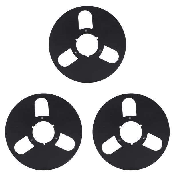 3 carretes de cinta vacíos 1/4 10 pulgadas universales para Studer ReVox/TEAC/BASF (agujeros) negro 3 piezas