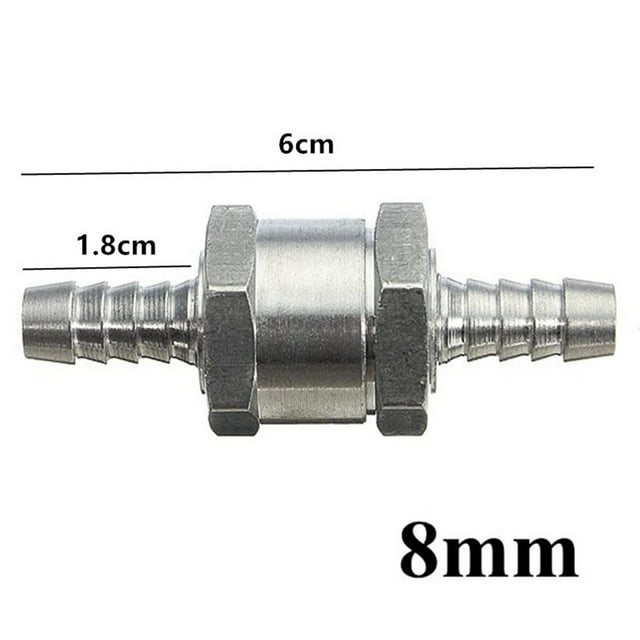 One-Way 6/8/10/12mm Valves Aluminium Alloy Fuel Non Return Check Valve Non-Return Valve For Carburetors Fuel Systems