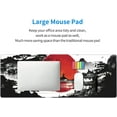 thumbnail image 5 of Red Sun Japanese Ink Painting Gaming Mouse Pad 31.5x11.8inch, Non-Slip Computer Mouse Pad Waterproof Keyboard Pad, 5 of 6