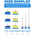 thumbnail image 5 of BLUEWING 4ft Heavy Duty Deck Brush Boat Brush with Carbon Fiber Long Handle and Soft Bristle Scrubbing Washing Brush Outdoor Boat Cleaning Brush Tools Yellow, 5 of 8