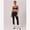 Black, variant on Womens 2 Piece Workout Sets Seamless Color Block Sports Bra Scrunch Butt Lifting High Waist Leggings Gym Set Black