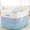 Blue, variant on Blanket Basket, Rectangle Woven Baskets for Storage, Laundry Basket for Decorative Nursery Blanket, Toys, Dirty Clothes and Magazine in Shelves, Baby Room, and Living Room