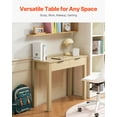 thumbnail image 2 of VEVOR Small Desk with Drawer Kids Desk for Bedroom Simple Study Table Light Wood, 2 of 9