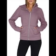 thumbnail image 2 of Sudaderas con Capucha y Cremallera para Mujer, Chaquetas de Forro , Sudaderas de Gran Tamaño, Conjuntos de Moda de Otoño, Suéteres, Ropa de Invierno. Púrpura M, 2 of 9
