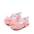 thumbnail image 2 of Tigivemen Infant Baby Girls Mary Jane Flats with Lace Bow Soft Sole Wedding Dress Shoes for Girl Pink Size 3, 2 of 9
