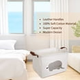 thumbnail image 3 of Howarmer Rectangular Storage Basket, Collapsible Laundry Basket, Waterproof Canvas PE Coating Large Storage Bins Gift Baskets for Children, Office, Bedroom, Clothes,Toys - Single Elephant, 3 of 6