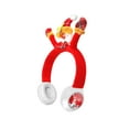 thumbnail image 2 of Adornos navideños, adornos navideños, regalos navideños 830 Animación compositiva Decoración de cabeza de Papá Noel Auriculares Bluetooth Regalo inalámbrico Niños Para festivales Auriculares festivos, 2 of 6