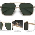 thumbnail image 3 of Gafas de sol ZHAOCHENG Polarizadas Cuadradas Retro UV400 Grandes, 3 of 3