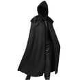 thumbnail image 2 of Top de traje de escenario con capa larga sólida gótica Retro para fiesta informal de Halloween para hombre Pompotops  qyievc7904, 2 of 5
