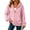 Pink #16, variant on Evdexr Zip Up Hoodies for Women Lightweight Long Sleeve Sweatshirt Jacket Comfort Plus Size Loose Fit Hooded Coat with Pockets Yellow S