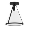 thumbnail image 2 of Crystorama Fulton 1 Light Black Semi Flush Mount, 2 of 5