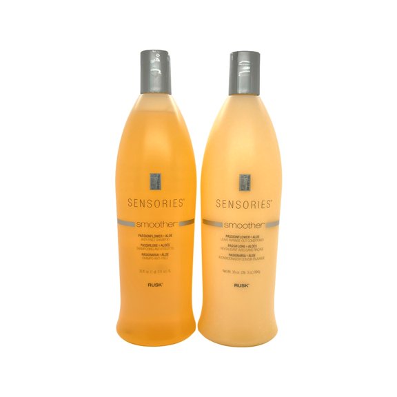 Rusk Sensories Smoother Passionflower Aloe Shampoo & Leave Conditioner 35 Oz Set