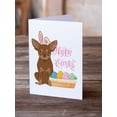 thumbnail image 2 of Chocolate and Tan Chihuahua Easter Greeting Cards and Envelopes Pack of 8 7 in x 5 in, 2 of 3