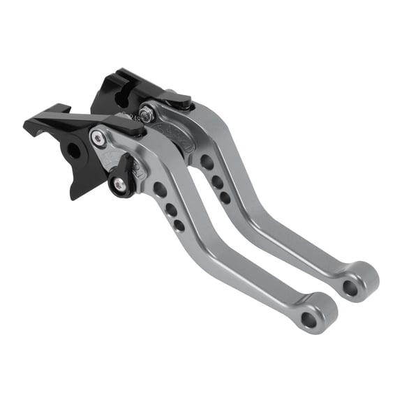 Unique Bargains Short Brake Clutch Levers for Suzuki GSX-8R 2023 2024 2025 6 Position Adjustable Motorcycle Handlebar Brake Lever Aluminum Alloy Solid Titanium Tone