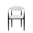 thumbnail image 3 of Noble House Modern Dining Chair Set of 2,Curved Open Backrest,Upholstered,Beige, 3 of 9