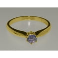 thumbnail image 6 of LBG British Made 9k Yellow Gold Real Genuine Tanzanite Womens Engagement Ring - 33 size options - Size 5.75, 6 of 7