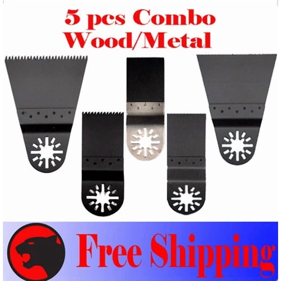 Fyna -5 Pc Oscillating Multitool Saw For Wood Metal Cutting