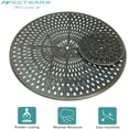 thumbnail image 6 of MEETWARM Outdoor 61" Round Patio Dining Table with Detachable Lazy Susan, All Weather Cast Aluminum Large Patio Furniture Table Set for 8 Seat with 24" Rotating Tray, Umbrella Hole, Dark Bronze, 6 of 9