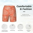 thumbnail image 5 of Sigee Beautiful Corals Print Mens Swim Trunks with Compression Liner Quick Dry Swim Stretch Beach Shorts with Pockets,S-3XL, 5 of 7