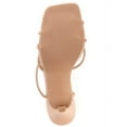 thumbnail image 6 of Steve Madden Bryden Tan Lace Up Open Toe Feather Detailed Stiletto Heeled Sandal (Tan, 11), 6 of 9