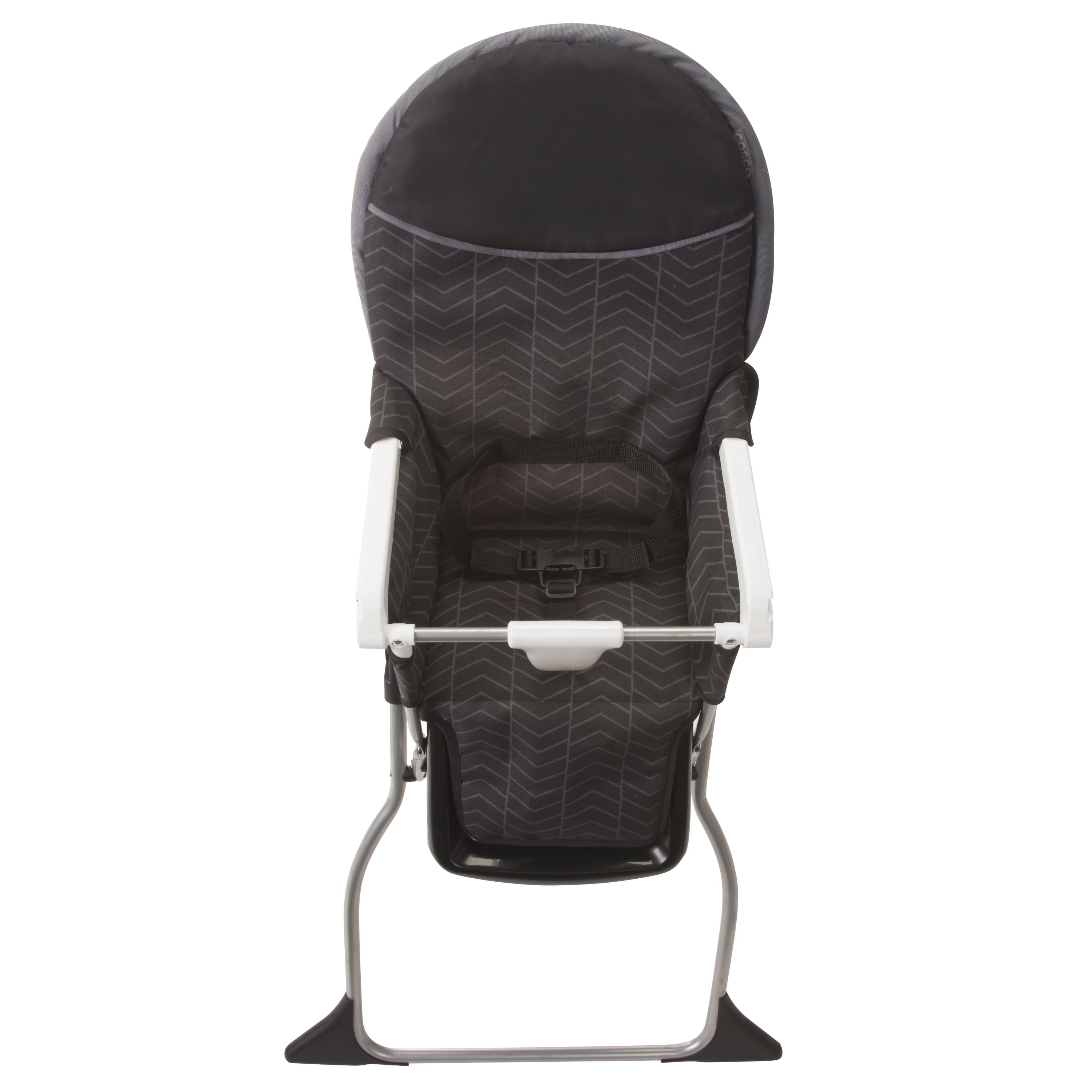 cosco simple fold deluxe high chair in black arrows