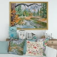 thumbnail image 3 of Designart 'Trees With River In Autumn Forest' Lake House Framed Art Print, 3 of 4
