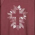 thumbnail image 3 of Instant Message - Foliage Cross - Women's Lightweight French Terry Long Sleeve Shirt, 3 of 6