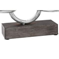 thumbnail image 4 of Benjara BM208632 Metal Ring Chain with Horizontal Interlocking on Base, Gray & Silver, 4 of 5