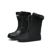 Snow Boots for Men Outdoor Mid-Calf Winter Warm Snow Shoes with Detachable Insert Liner