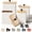 White, variant on Kitchen Canisters for Countertop Set of 4 with Customizable Chalkboard Labels & Marker Pen - Big Iron Kitchen Canister Set with Airtight Lids - Blue Canisters - Sugar Tea Coffee Containers Sets