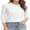 White, variant on Women’s Crew Neck Pullover Sweater, Soft Lightweight Long Sleeve Knit Top, Solid Color Casual Sweater, Off White M