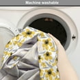 thumbnail image 6 of Floral Dog Crate Cover, Minimalistic Graphic Drawing of Yellow Flowers Pattern, Easy to Use Pet Kennel Cover for Medium Large Dogs, 35" x 23" x 27", Pale Taupe Charcoal Grey, by Ambesonne, 6 of 6