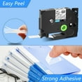 thumbnail image 2 of GREENCYCLE 2PK Compatible for Brother P-touch 12mm 8m White on Clear TZ TZe TZe-135 TZ-135 TZe135 TZ135 Laminated Label Tape use in PT-P700 PT-P750W PT-D210 PT-D400 PT-D600 Label Maker, 2 of 7