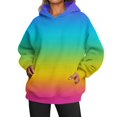 thumbnail image 1 of Mode Quotidienne Polyvalente Décontractée Sweat-Shirts Manches Longues Sweat-Shirt Dégradé Rose M, 1 of 5