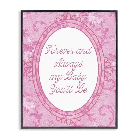 Stupell Industries Forever & Always My Baby Black Framed Giclee Art, design by Lil' Rue