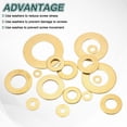 thumbnail image 4 of 100 Pcs Rondelles Plates en Laiton, Assortiment de Rondelles en Laiton M4x8x0.5mm pour Vis et Boulons, 4 of 6