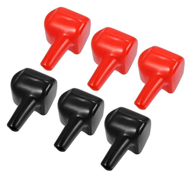 Cubiertas de aislamiento para terminales de batería de 3 pares, longitud de 59 mm, 8 mm, tapa de poste de batería de 0.31" para motocicleta