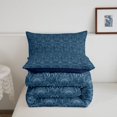 thumbnail image 5 of Erosebridal Deep Teal Paisley Twin Comforter Sets,Elegant Ethnic Motif Bedding Set,2pcs,1 Comforter and 1 Pillowcase,Navy Blue Reversible, 5 of 7