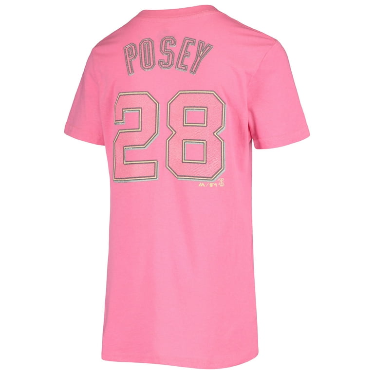 Youth Majestic Buster Posey Pink San Francisco Giants Name