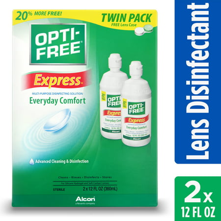 OPTI-FREE Express Multipurpose Contact Lens Disinfecting Solution, 2 x 10 Fl Oz TWIN