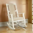 thumbnail image 6 of Rena Rocking Chair, Cushion Seat and Back, White Mahogany Mindy Wood, 6 of 6