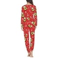 thumbnail image 3 of SCRAWLGOD Cartoon Avocado Pajamas for Women Pjs Sets Long Sleeve Sleepwear Set Size L Crewneck Nightwear Set Women Comfy 2 Piece Pj Set for Women Christmas, 3 of 6