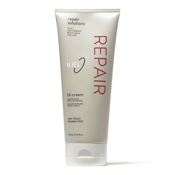 Ion Repair BB Cream Leave in Conditioning Treatment, for All Hair Types, Paraben Free & Vegan 6 fl oz