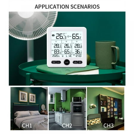 

[Clearance!]Digital Hygrometer Weather Temperature Moitor Indoor Outdoor Temperature Humidity Monitor Meter With Changeable Backlight Alert