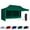 Green, variant on White 10x20 Instant Canopy Tent and 2 Side Walls - Commercial Grade Steel Frame with Water-Resistant Canopy Top and Sidewalls - Bonus Canopy Bag and Stake Kit Included (5 Color Options)