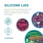 U-Konserve Stainless Steel Round Food Containers with Silicone Lids, Leak Proof & Dishwasher Safe (9 oz)