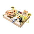 thumbnail image 2 of BELOVING Analog Steering Wheel Cognition Game Lights Switch Busy Board Montessori Toy, 2 of 10